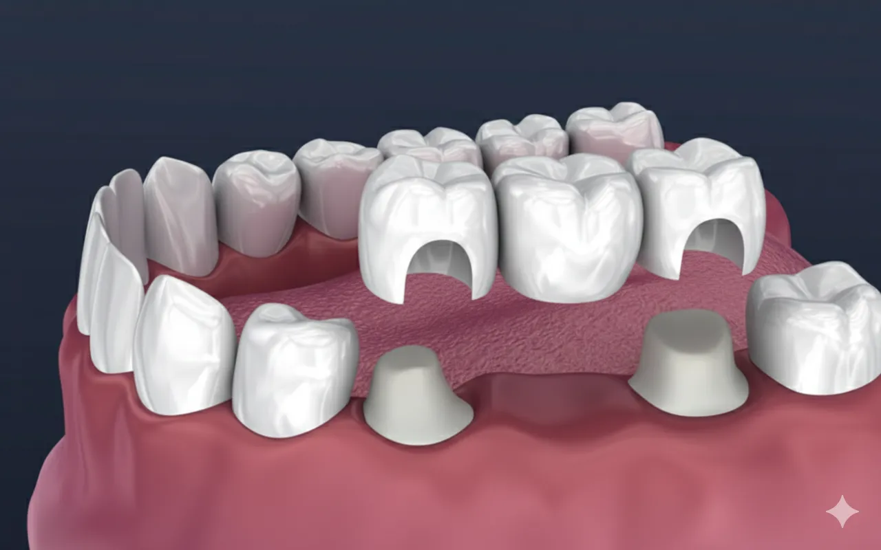 Dental crowns and bridges treatment in Albania at ICE ALB Smiles